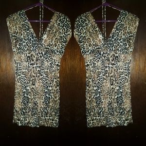 Leopard Short dress or Long Top